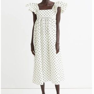 H&M White Polka Dot Dress